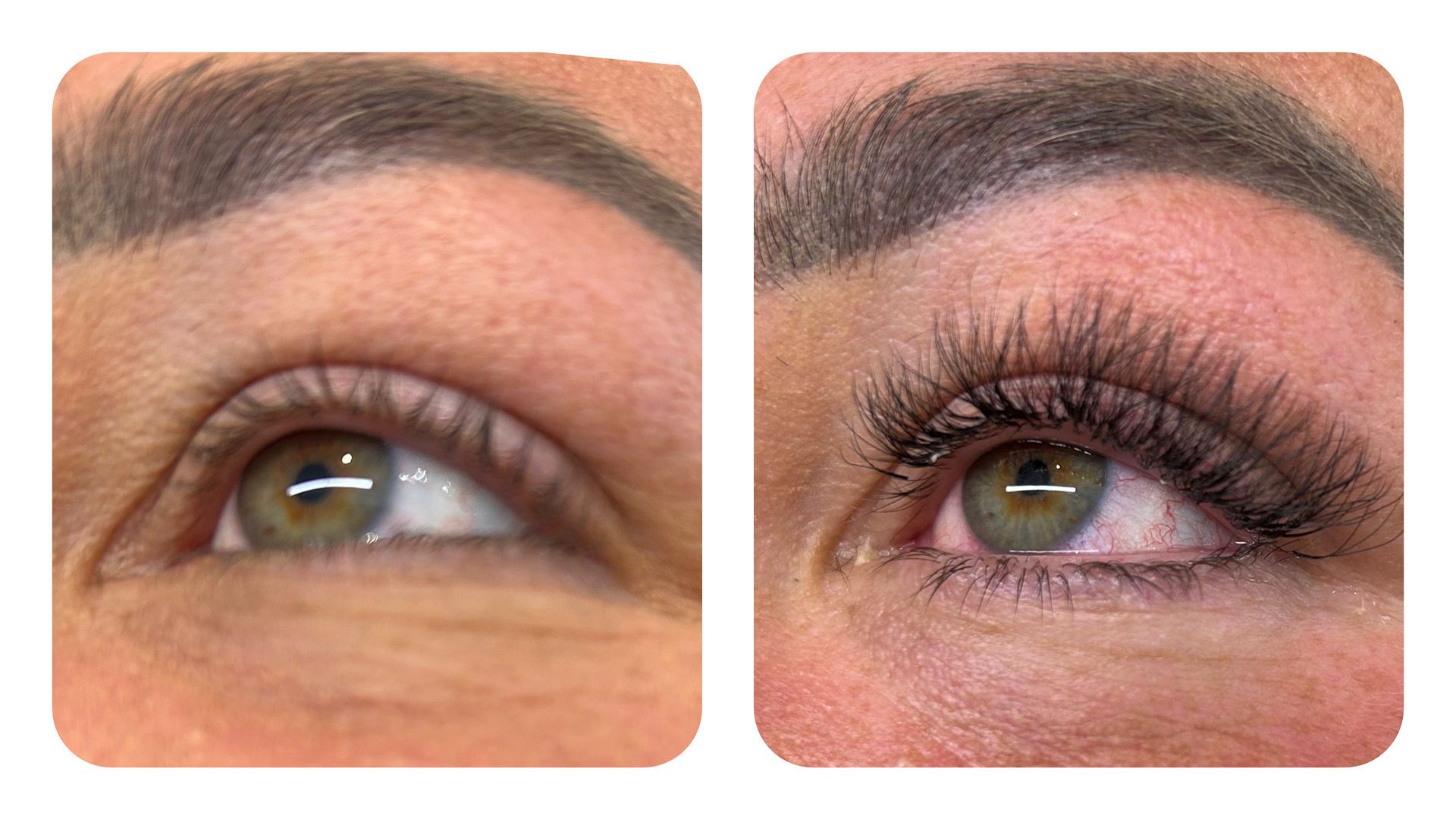 Lash extensions – close-up